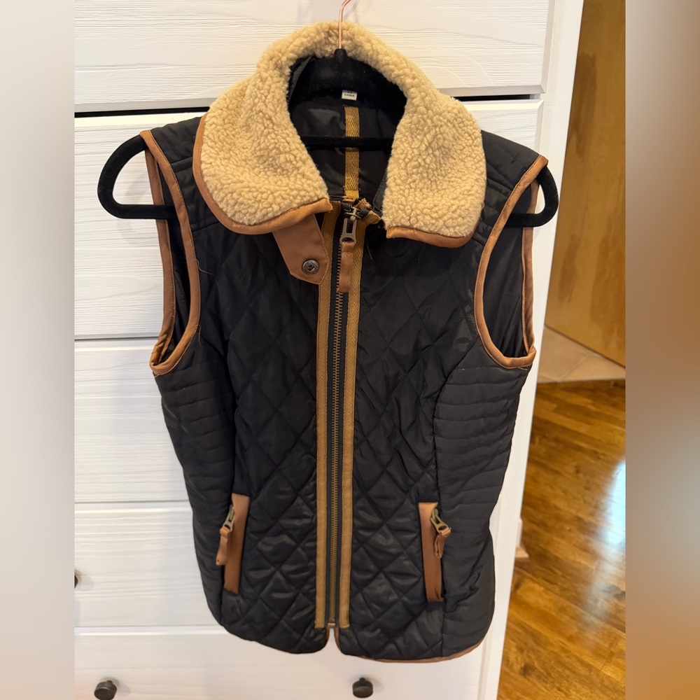 Daniel Cremieux Black and Brown Quilted Vest